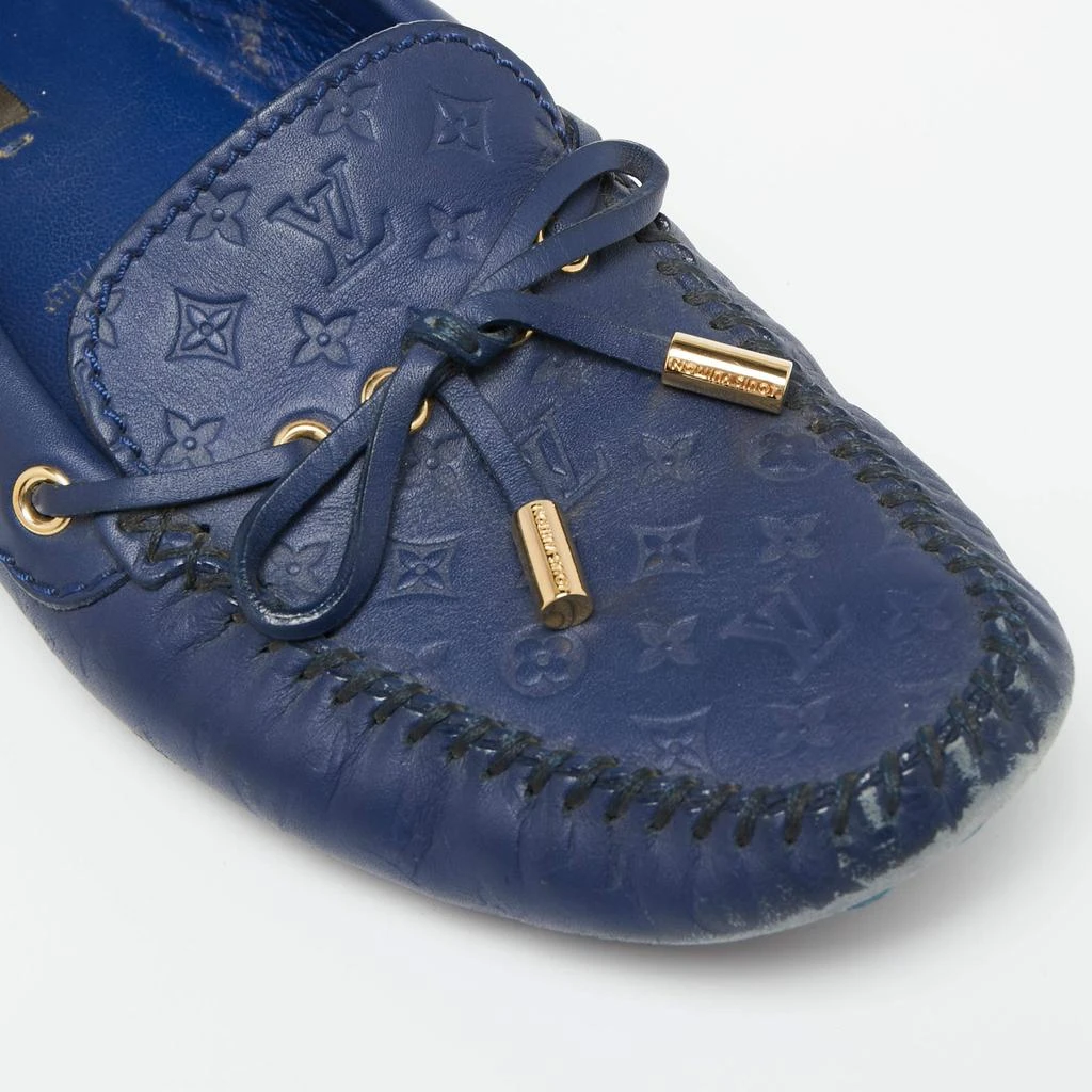 Louis Vuitton Blue Leather Gloria Loafers Size 38 商品