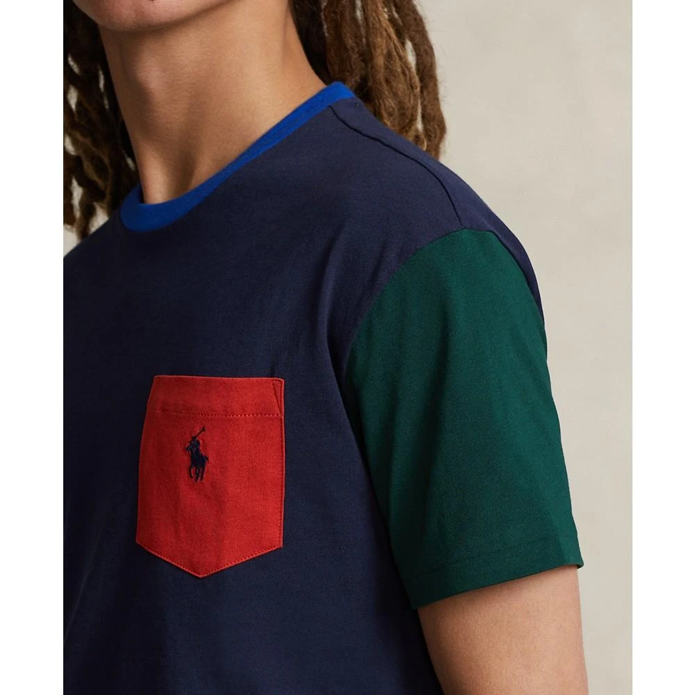 商品Ralph Lauren|Men's Cotton Classic Fit Color-Blocked Jersey T-Shirt,价格¥237,第3张图片详细描述