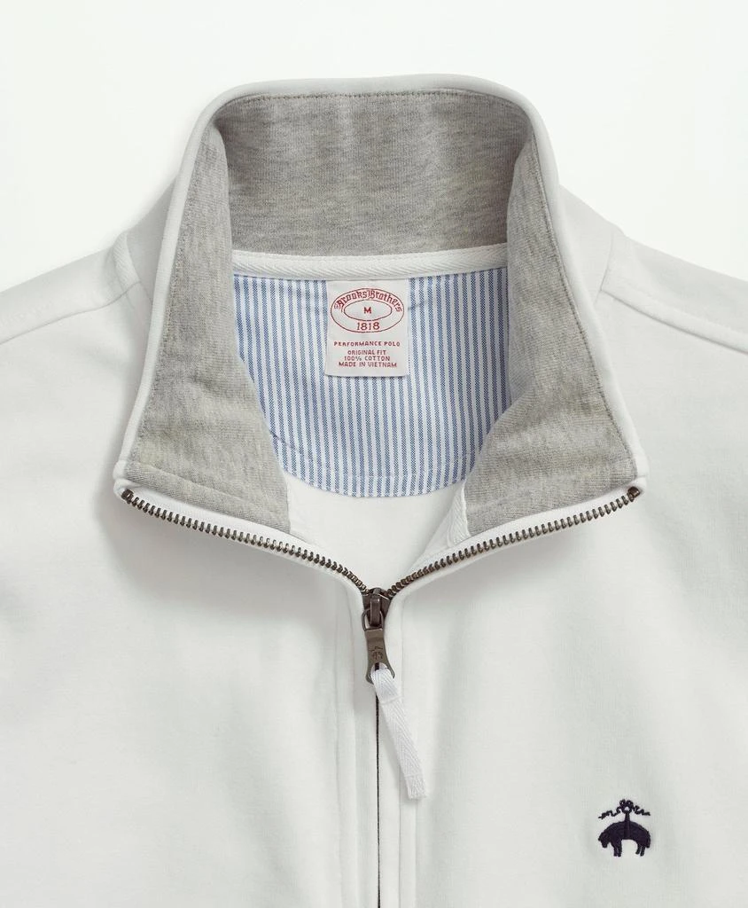 商品Brooks Brothers|Stretch Sueded Cotton Jersey Half-Zip,价格¥497,第2张图片详细描述