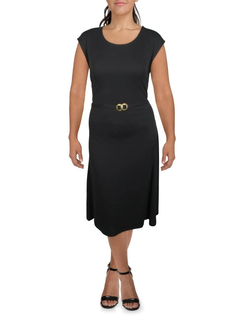 商品Ralph Lauren|Womens Belted Cap Sleeve Midi Dress,价格¥355,第1张图片