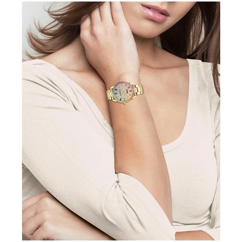 商品Coach|Women's Preston Rainbow Gold-Tone Bracelet Watch,价格¥2964,第2张图片详细描述