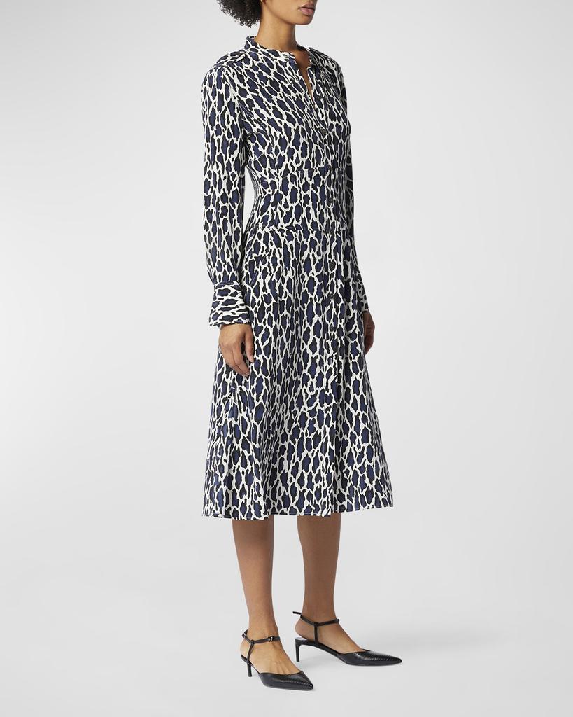 商品Equipment|Thea Animal-Print Button-Down Midi Dress,价格¥3937,第5张图片详细描述