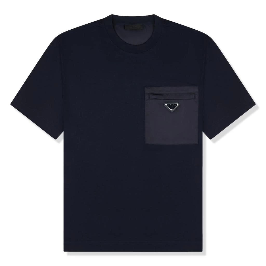 商品Prada|Prada Badge Pocket Navy T Shirt,价格¥4034,第1张图片