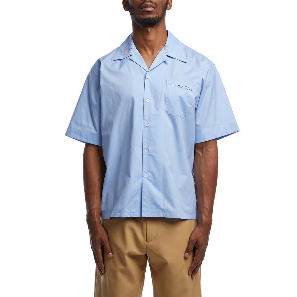 商品Marni|Organic Yarn-Dyed Cotton Poplin Bowling Shirt,价格¥4978,第4张图片详细描述