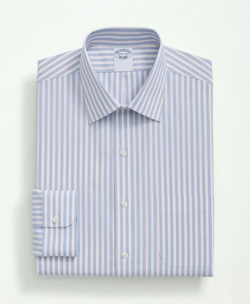 商品Brooks Brothers|Big & Tall Stretch Supima® Cotton Non-Iron Poplin Ainsley Collar, Striped Dress Shirt,价格¥1164,第4张图片详细描述