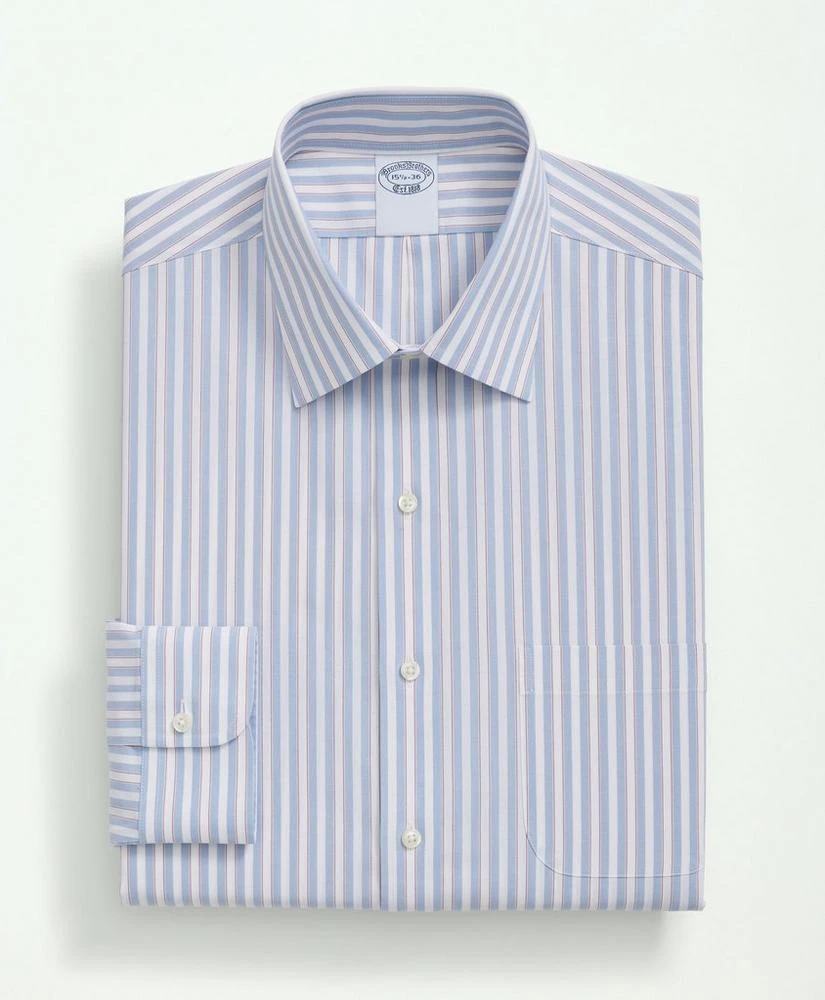 商品Brooks Brothers|Big & Tall Stretch Supima® Cotton Non-Iron Poplin Ainsley Collar, Striped Dress Shirt,价格¥617,第4张图片详细描述