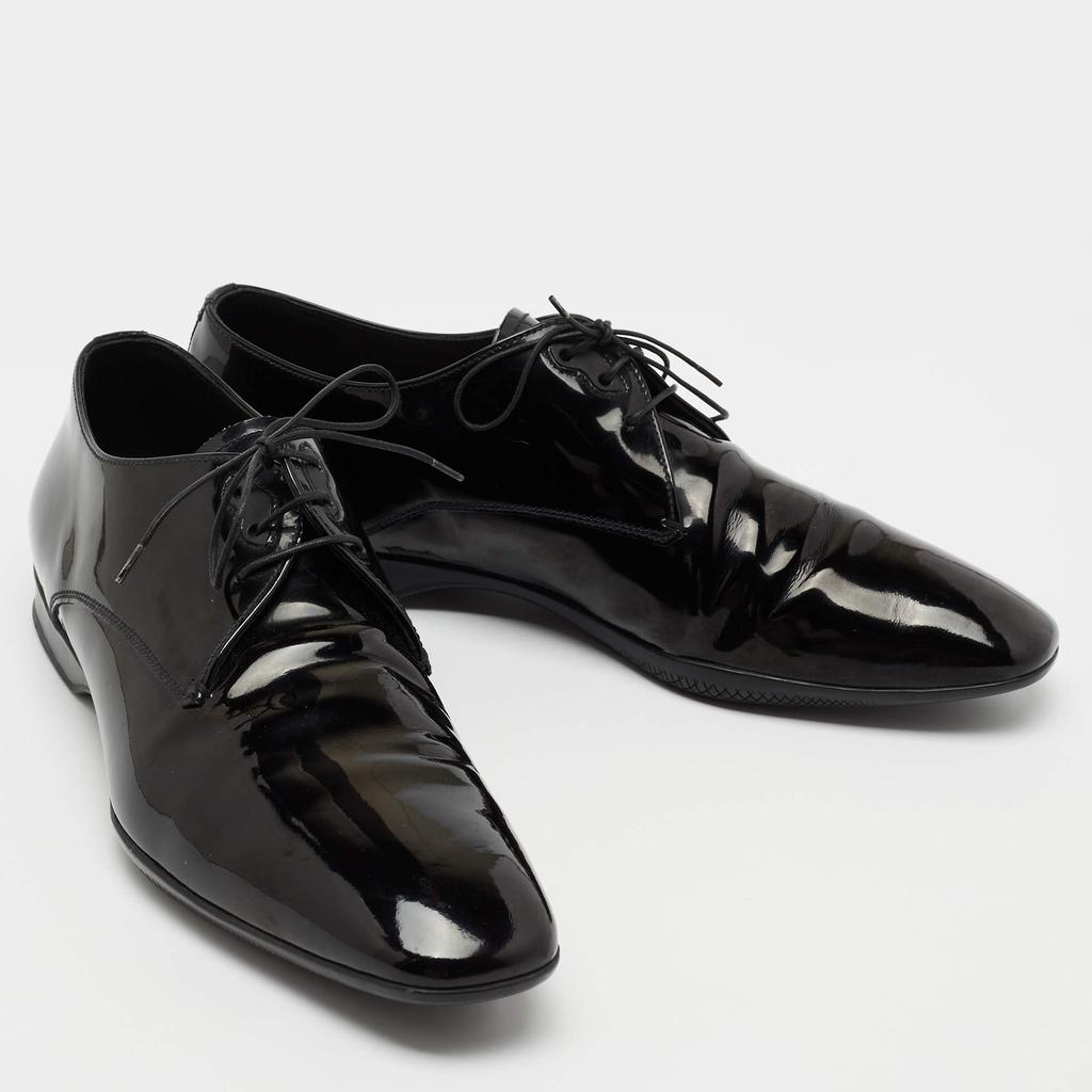 Prada Sport Black Patent Leather Lace-Up Derby Size 45商品第4张图片规格展示