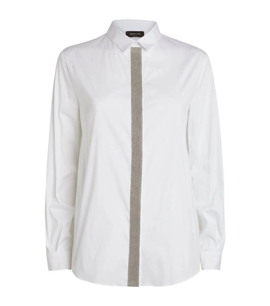 商品Fabiana Filippi|Cotton-Blend Embellished Shirt,价格¥3946,第1张图片