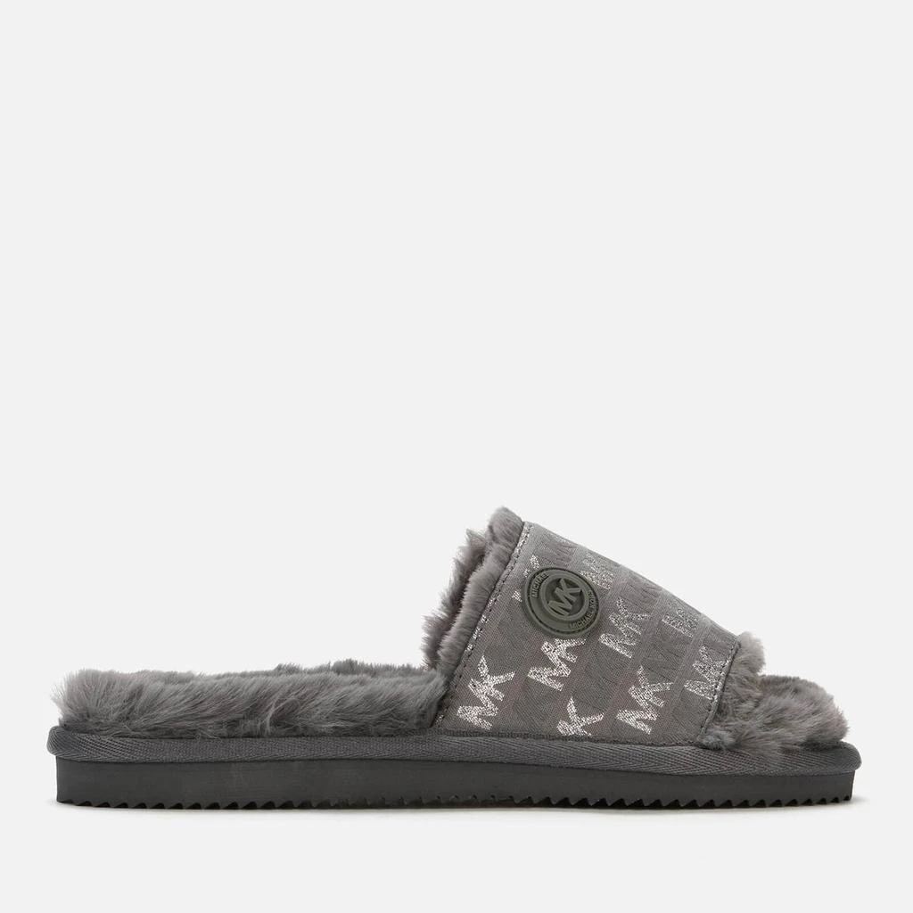 商品Michael Kors|MICHAEL MICHAEL KORS WOMEN'S JANIS SLIDE SLIPPERS - HEATHER GREY,价格¥324,第2张图片详细描述