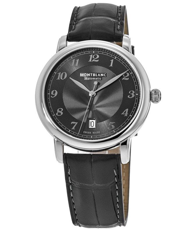 Montblanc Star Legacy Automatic Grey Dial Leather Strap Men's Watch 118517商品第1张图片规格展示