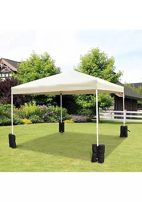商品Outsunny|33Lbs Canopy Weights Bags For Stability Sandbag Anchor For Gazebo Pop Up Tent Set Of 4 Black,价格¥388,第4张图片详细描述
