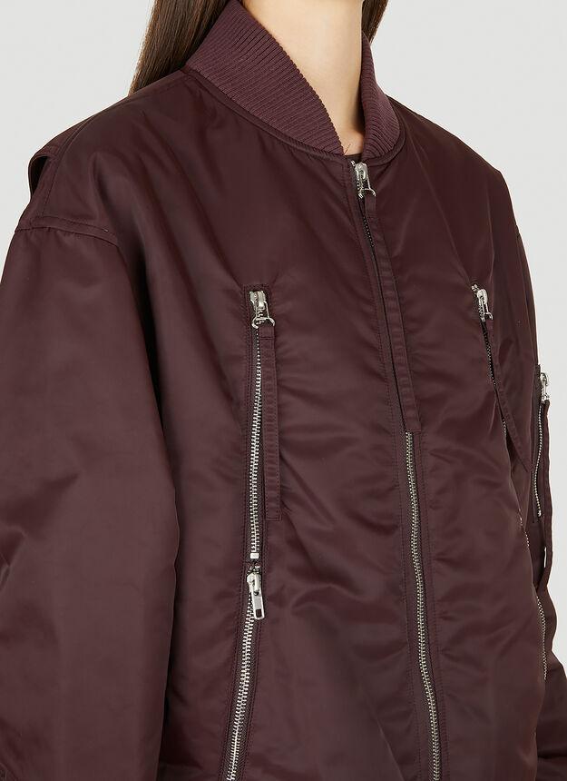 Bomber Jacket in Burgundy商品第6张图片规格展示