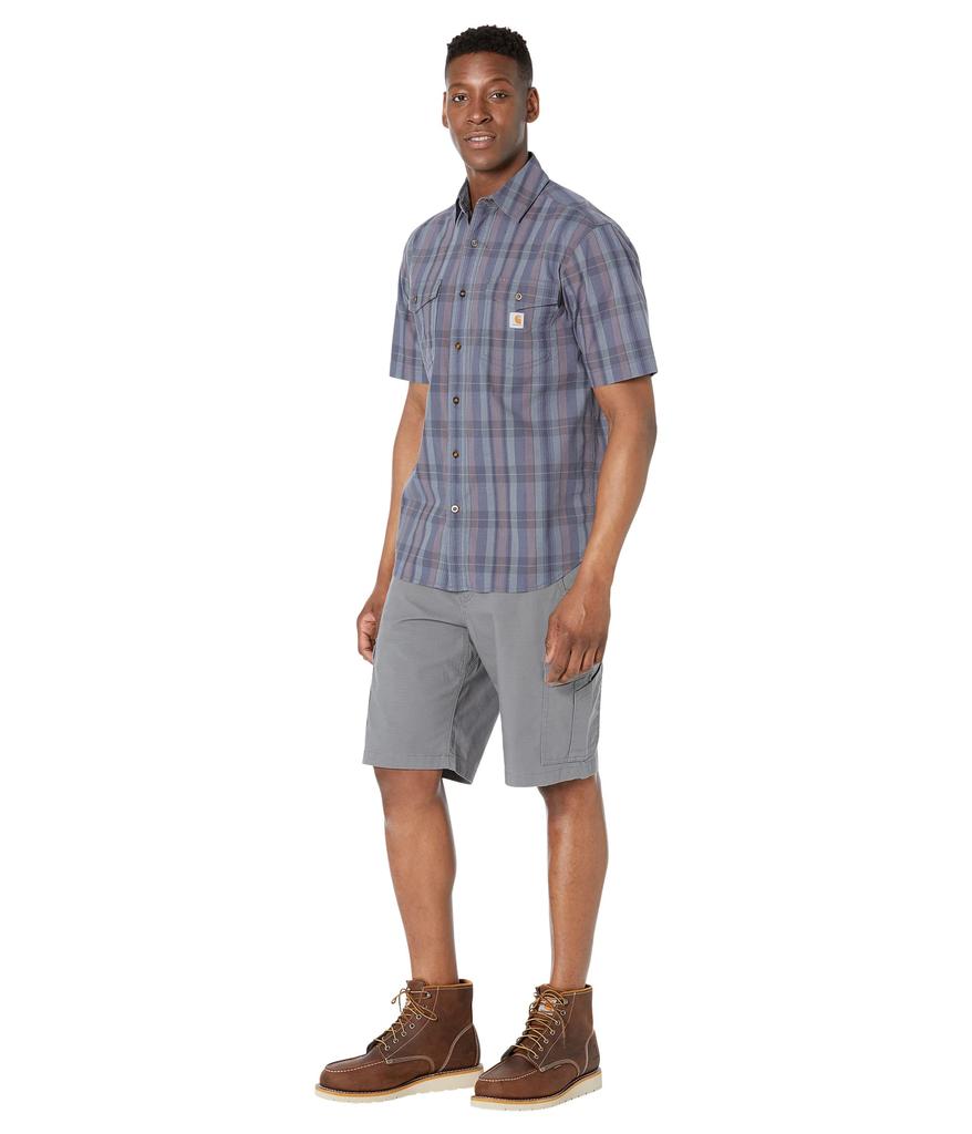 Rugged Flex Relaxed Fit Lightweight Short Sleeve Plaid Shirt商品第4张图片规格展示