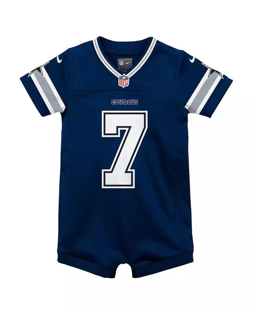 商品NIKE|Infant Boys and Girls Trevon Diggs Navy Dallas Cowboys Game Romper Jersey,价格¥299,第2张图片详细描述