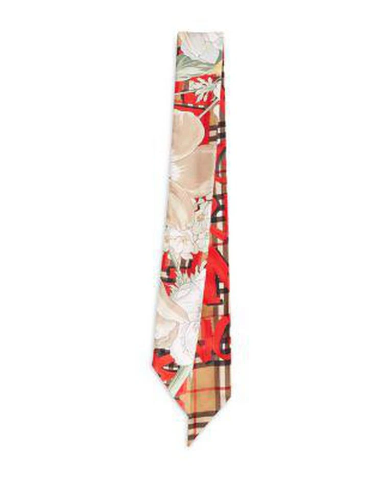 商品Burberry|Graffiti Archive Print Silk Slim Scarf,价格¥762,第1张图片