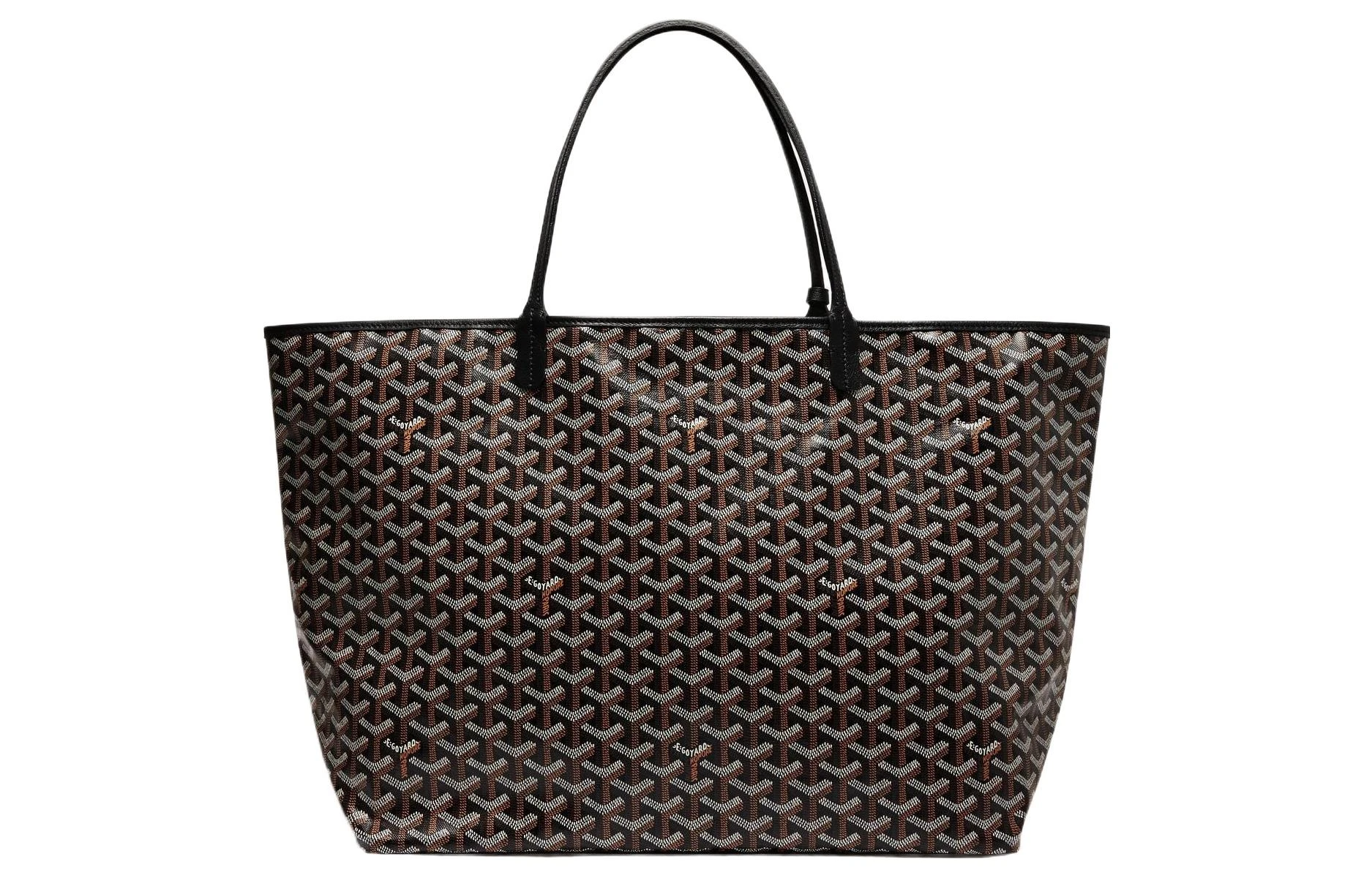 商品[国内直发] Goyard|戈雅 Saint Louis Y字老花满印皮革手柄 帆布棉麻牛皮 子母包托特包 单肩包手提包 大号 男女同款情侣款 11色可选,价格¥15816,第3张图片详细描述