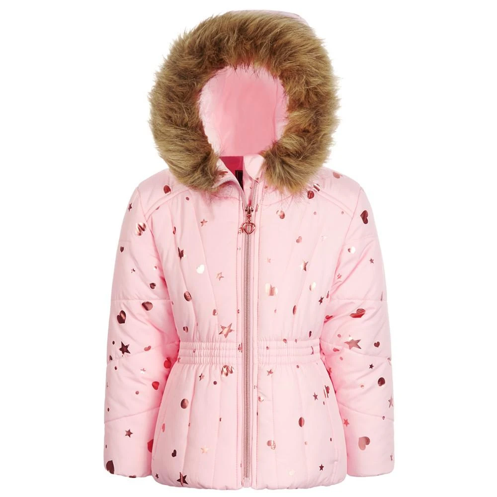 商品S Rothschild & CO|Toddler & Little Girls Foiled Quilted Puffed Jacket,价格¥112,第1张图片