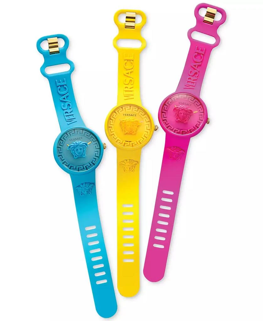 Women's Swiss Medusa Pop Yellow Silicone Strap Watch 39mm 商品