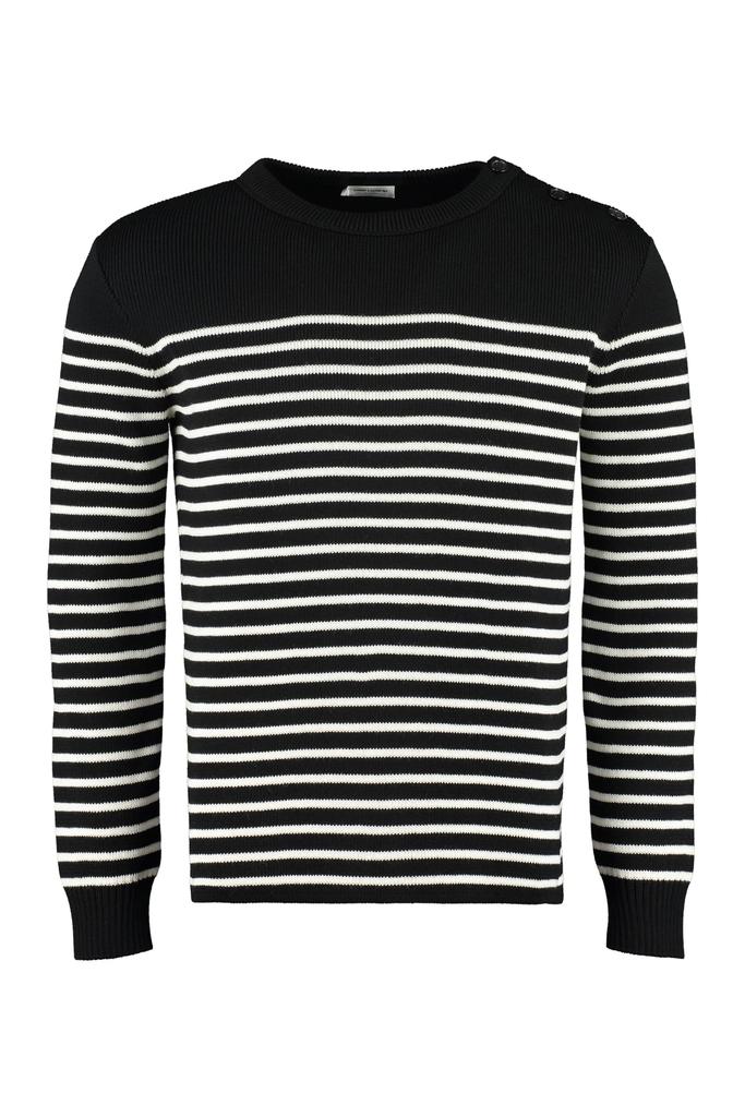 Saint Laurent Striped Crew-neck Pullover商品第1张图片规格展示