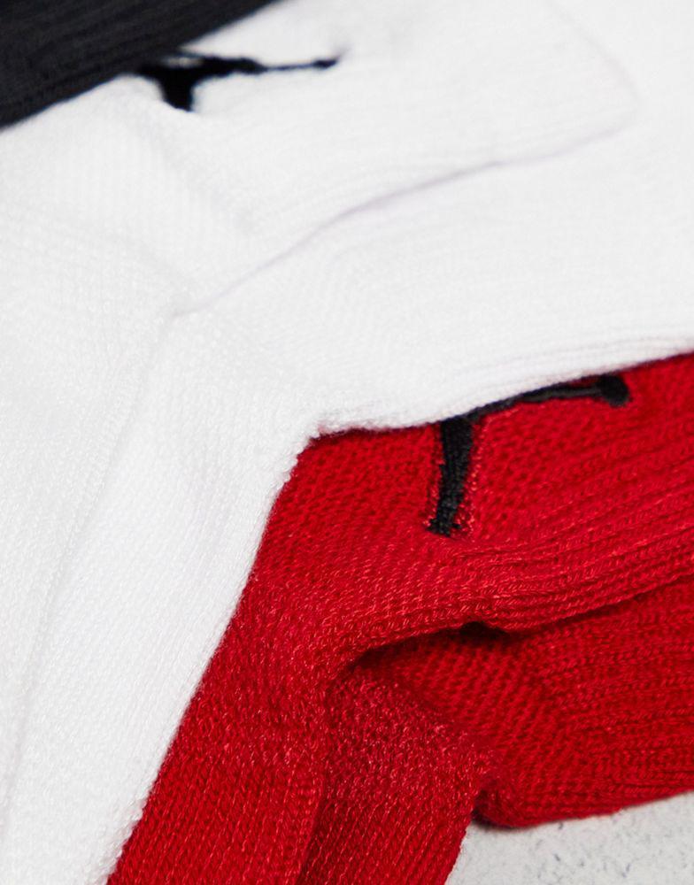 商品Jordan|Jordan Everyday Max 3 pack ankle socks in black/white/red,价格¥139,第4张图片详细描述