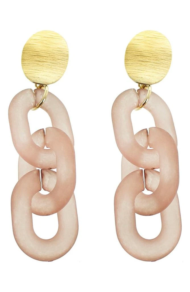 商品Panacea|14K Yellow Gold Plated Resin Link Earrings,价格¥123,第1张图片