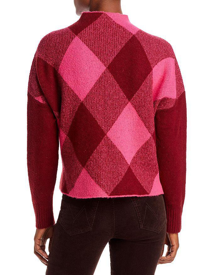商品AQUA|Check Mock Neck Sweater - 100% Exclusive,价格¥652,第5张图片详细描述