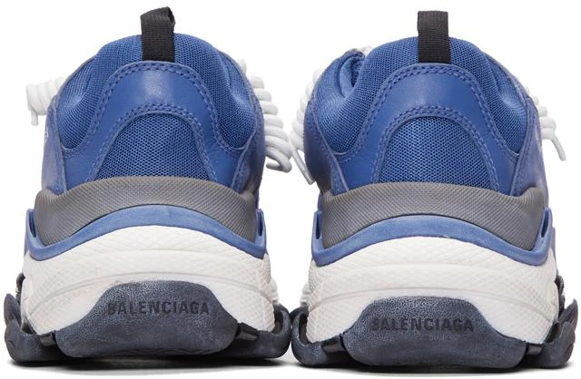 商品Balenciaga|Blue & Grey Triple S 休闲鞋,价格¥3728,第4张图片详细描述