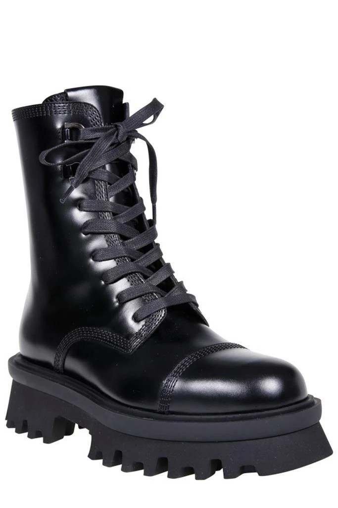 商品Salvatore Ferragamo|Ferragamo Chunky Lace-Up Combat Boots,价格¥3178,第2张图片详细描述