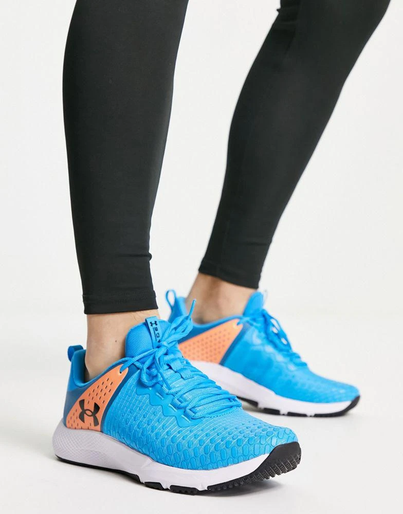 商品Under Armour|Under Armour Training Charged Engage 2 trainers in light blue,价格¥579,第1张图片