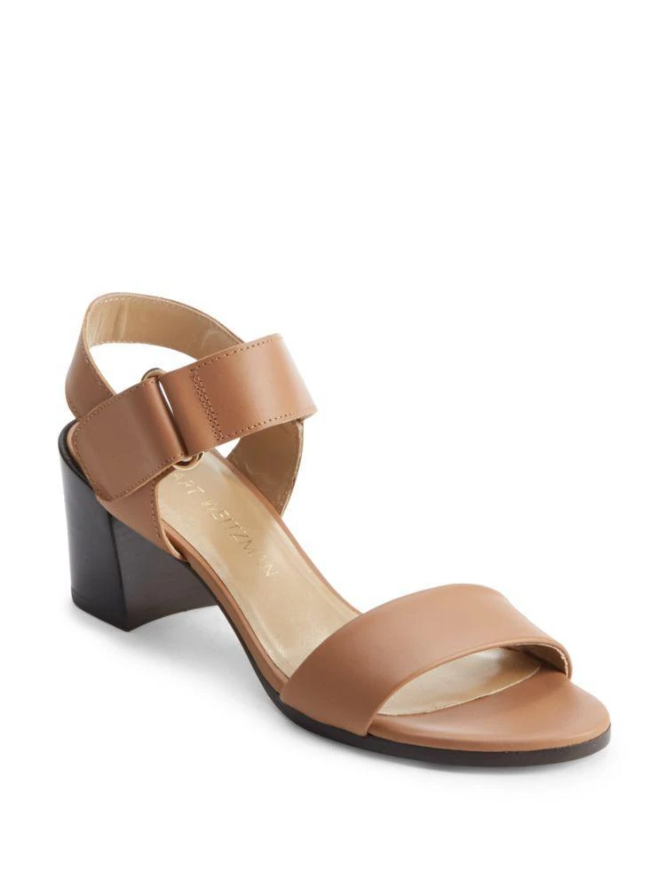 商品Stuart Weitzman|Leather Strappy Sandals,价格¥708,第1张图片
