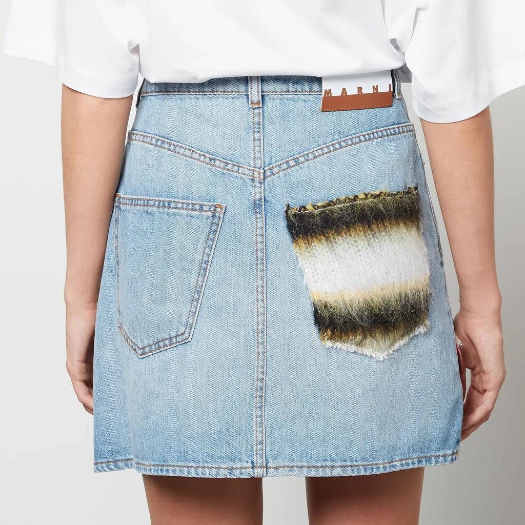 商品Marni|Marni Women's Denim Mini Skirt - Iris Blue,价格¥4910,第4张图片详细描述