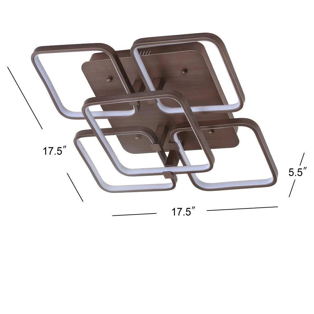 商品JONATHAN Y|Sebastian 17.5" Integrated LED Metal Flush Mount Ceiling Light,价格¥2253,第5张图片详细描述
