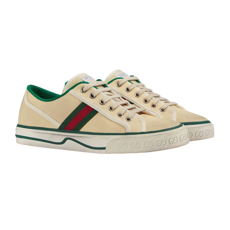 商品Gucci|【预售3-7天】GUCCI/古驰 新款女士米色 Tennis 1977休闲运动鞋606110GZO309361,价格¥4983,第4张图片详细描述