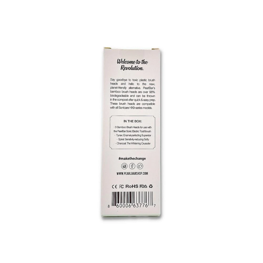 商品PearlBar|Bamboo Electric Toothbrush Heads for Philips 9-Series Electric Toothbrush, Set of 3,价格¥187,第4张图片详细描述