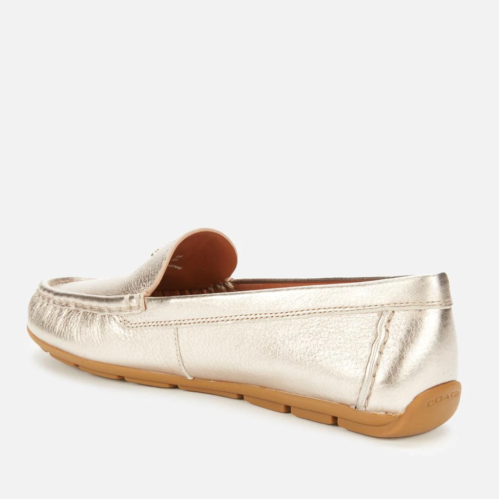 商品Coach|Coach Women's Marley Metallic Leather Driving Shoes - Champagne,价格¥754,第2张图片详细描述