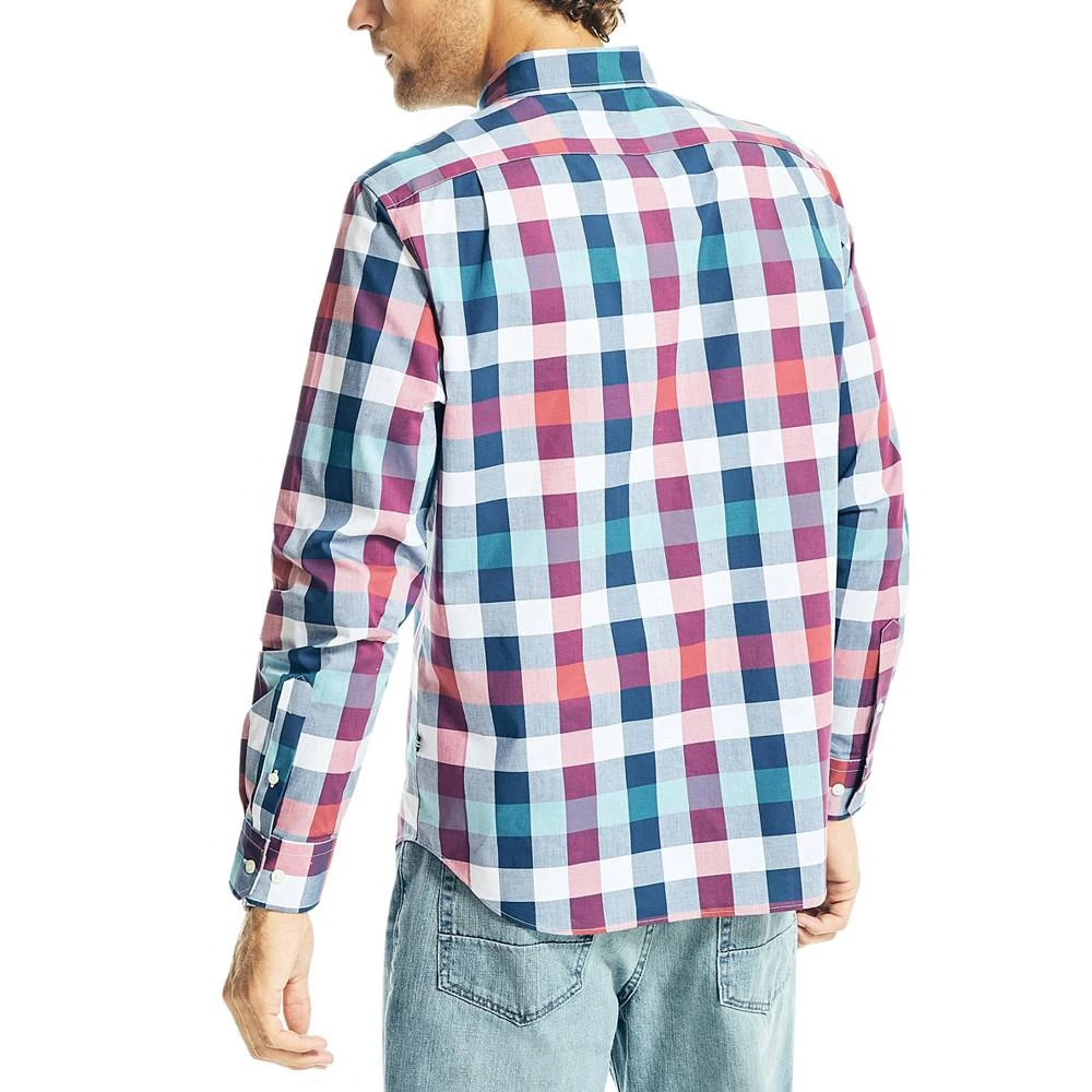 商品Nautica|Men's Classic-Fit Long-Sleeve Stretch Check Shirt,价格¥472,第2张图片详细描述