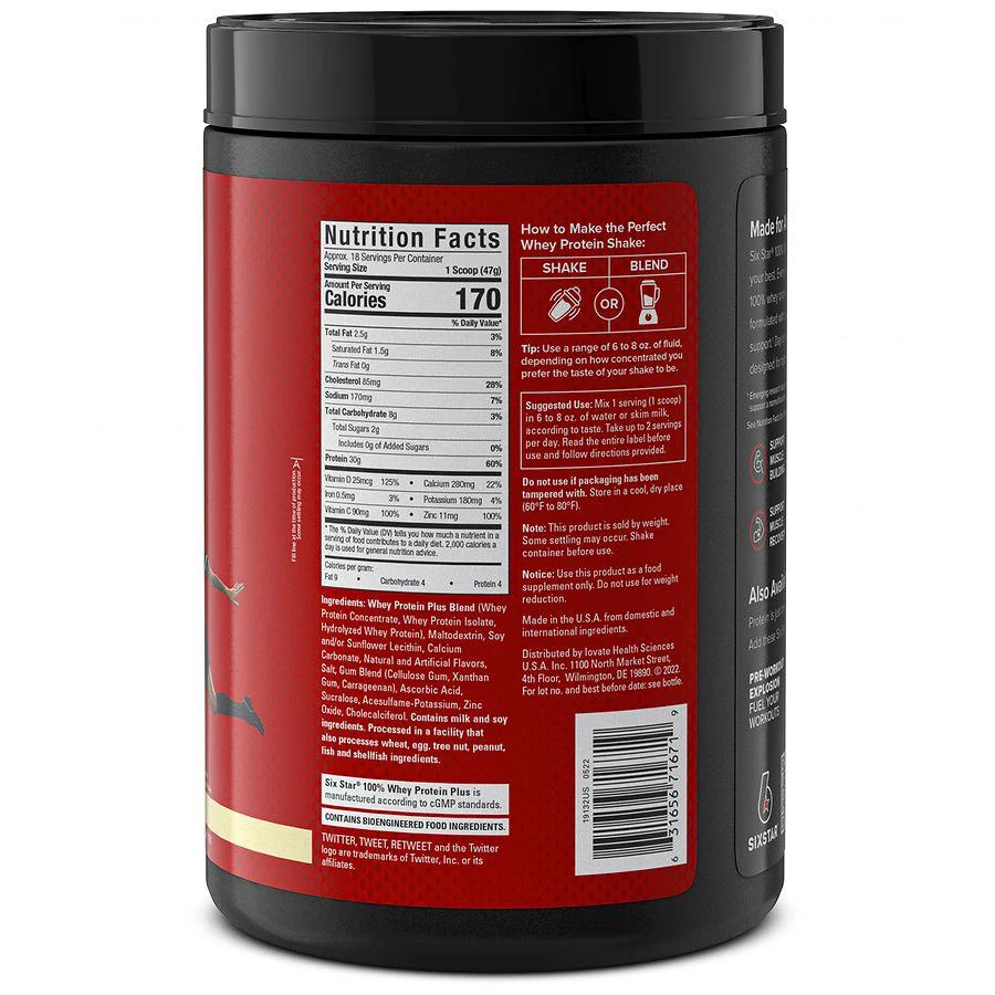 商品Six Star|Elite Series 100% Whey Protein,价格¥191,第4张图片详细描述