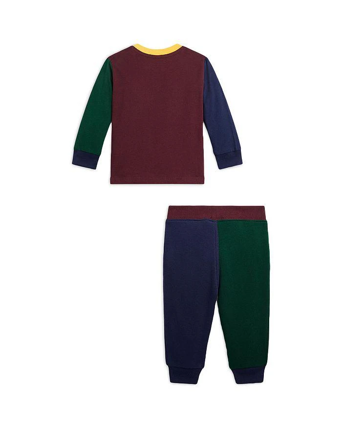 商品Ralph Lauren|Boys' Long Sleeve Tee & Fleece Jogger Pants Set - Baby,价格¥424,第2张图片详细描述