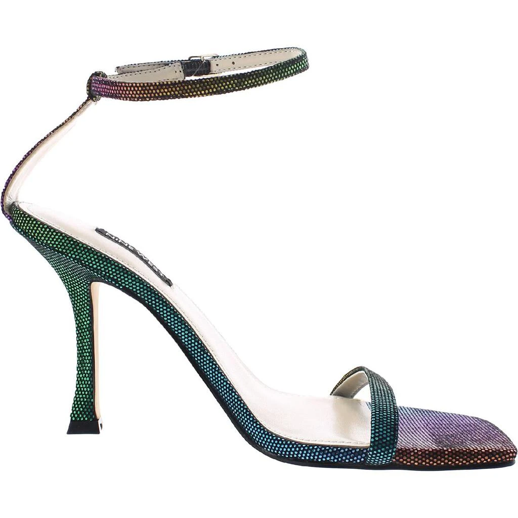 商品Nine West|Nine West Womens Yess Metallic Square Toe Ankle Strap,价格¥372,第2张图片详细描述