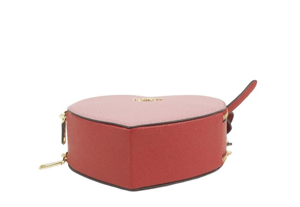 商品Coach|Small Pink Colorblock Crossgrain Leather Heart Crossbody Handbag,价格¥2635,第6张图片详细描述