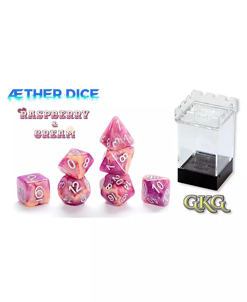 商品Gatekeeper Games|Aether Raspberry and Cream Dice Set, 8 Pieces,价格¥121,第1张图片