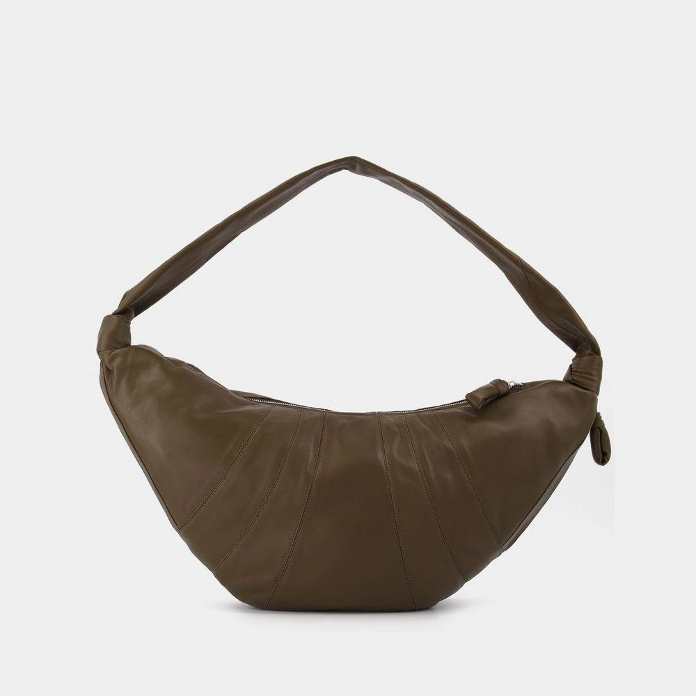 商品Lemaire|Large Croissant Bag in Green Leather,价格¥11713,第3张图片详细描述