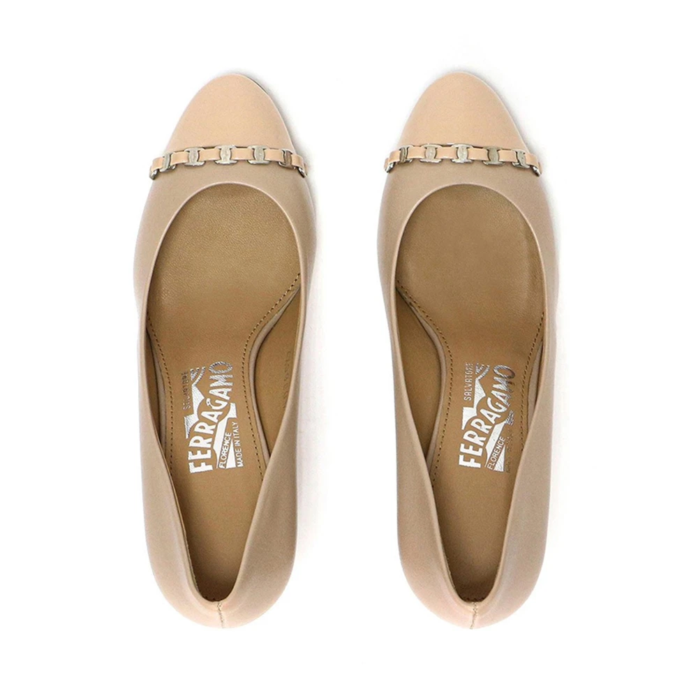 SALVATORE FERRAGAMO 粉色女士坡跟鞋 0591379 商品