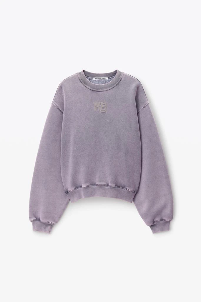 商品Alexander Wang|puff logo sweatshirt in structured terry,价格¥1240,第2张图片详细描述