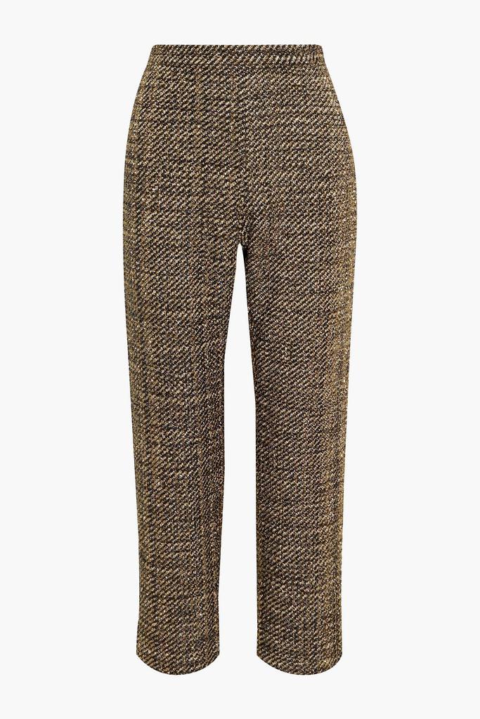 Cropped metallic tweed straight-leg pants商品第1张图片规格展示