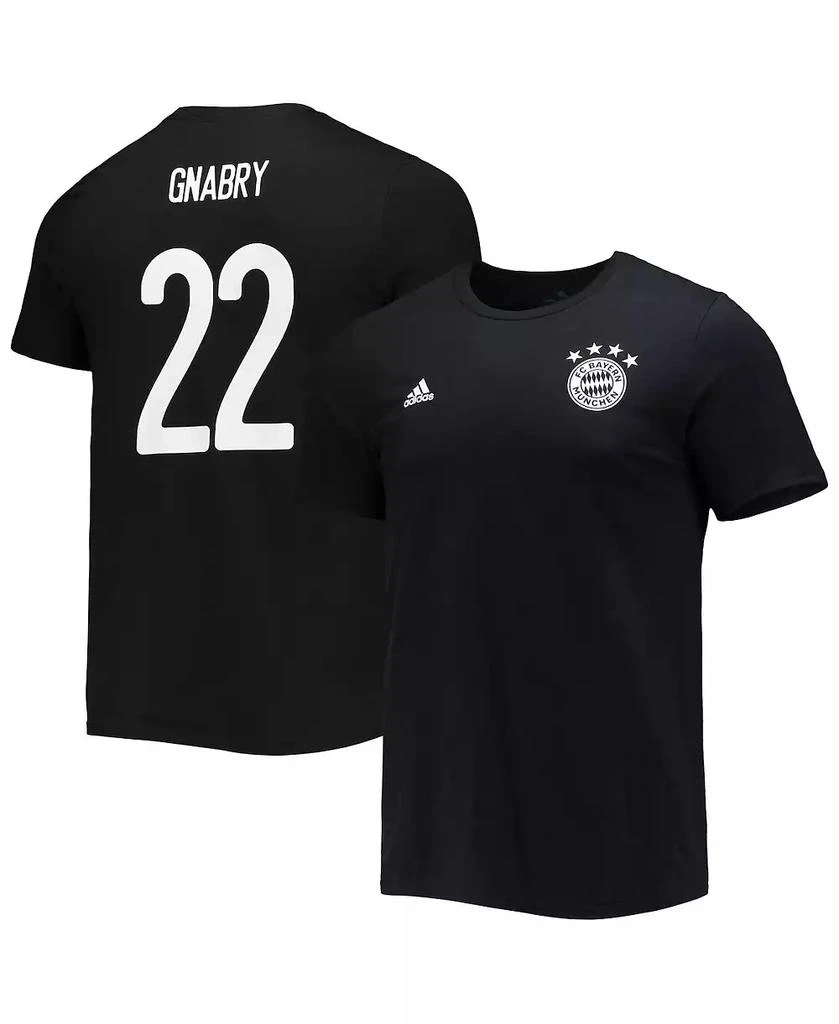 商品Adidas|Men's Serge Gnabry Black Bayern Munich Amplifier Name and Number T-shirt,价格¥229,第1张图片