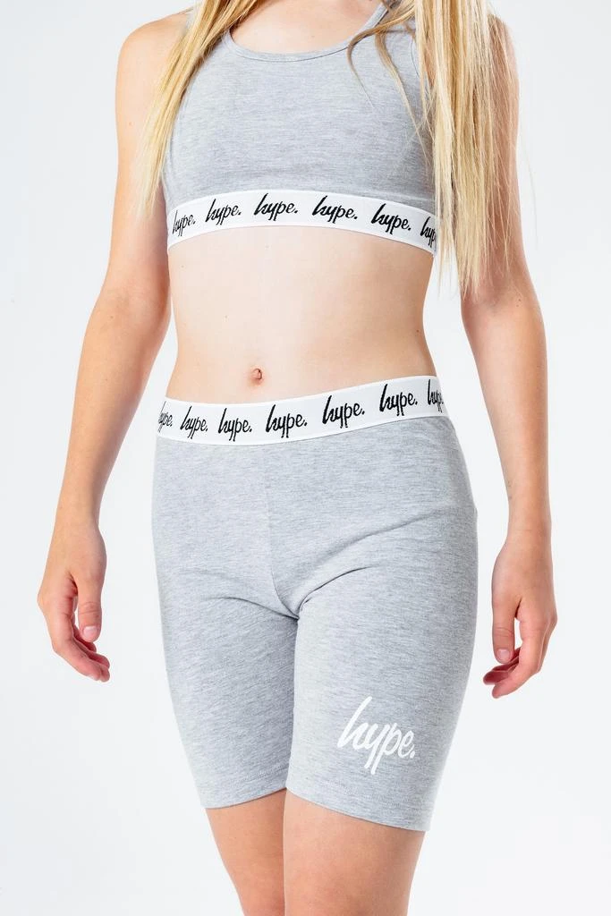 商品HYPE GIRLS|HYPE GREY MARL SCRIPT GIRLS CYCLING SHORTS,价格¥57,第4张图片详细描述