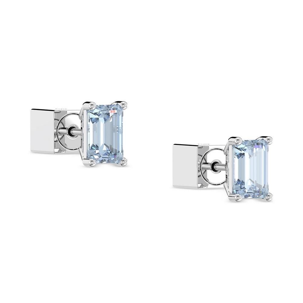 商品Swarovski|Silver-Tone Color Cushion-Cut Crystal Stud Earrings,价格¥554,第5张图片详细描述