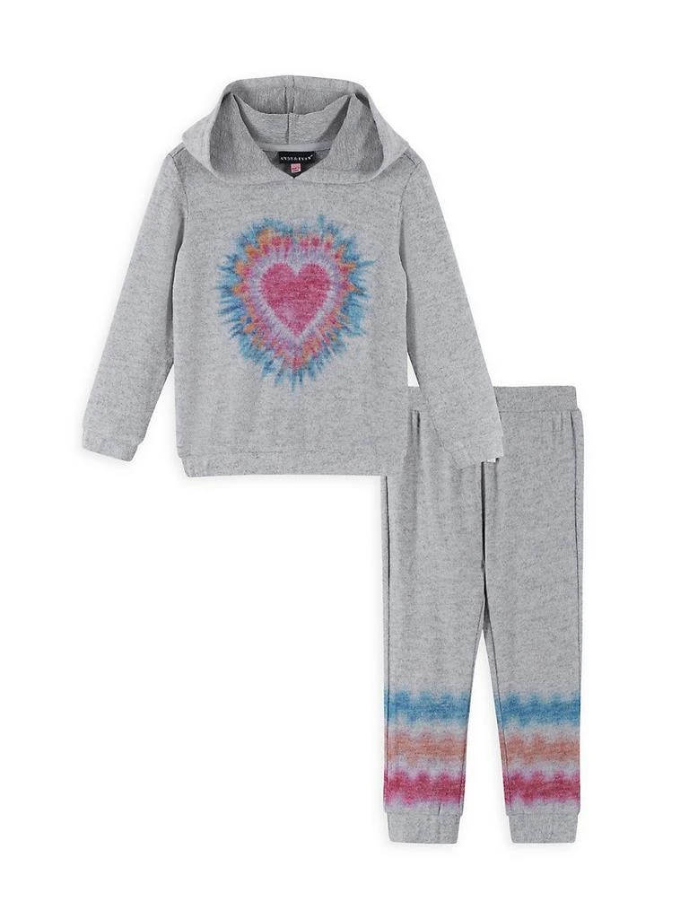 商品Andy & Evan|Little Girl's 2-Piece Hacci Hooded Jogger Set,价格¥288,第1张图片