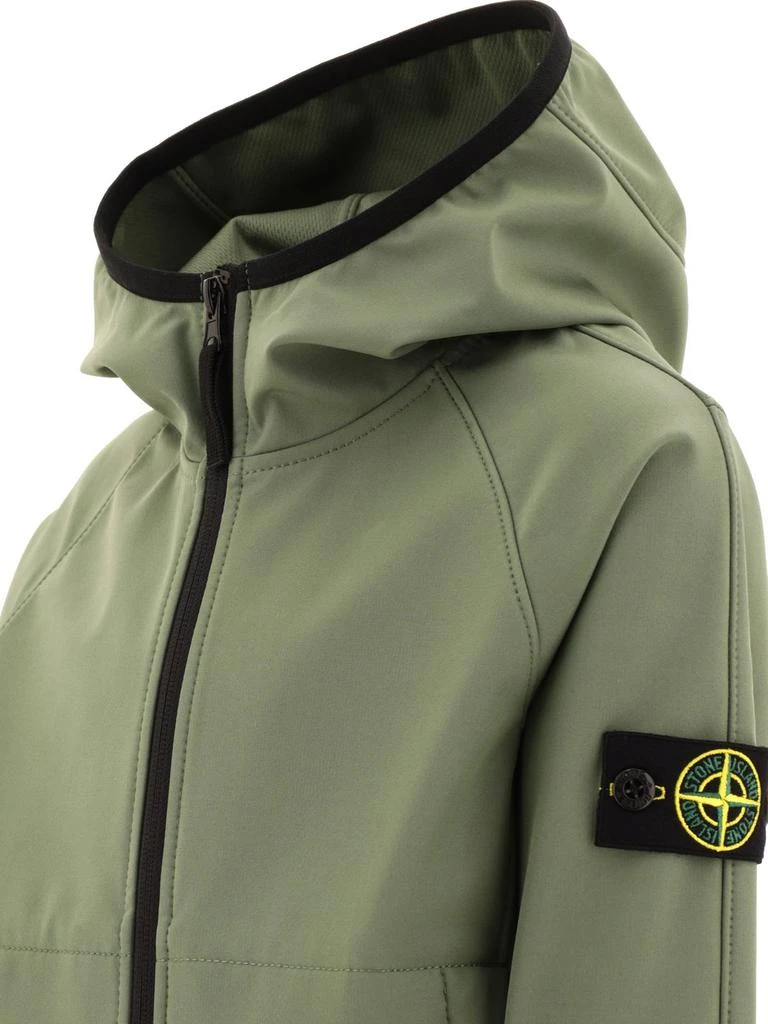 商品Stone Island Junior|Stone Island Junior Zipped Logo Patch Hooded Jacket,价格¥2577,第4张图片详细描述